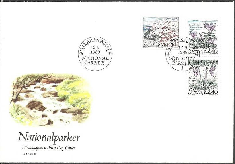 Znaczek Szwecja 1989 Mi 1566-1568 FDC