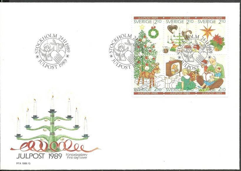 Znaczek Szwecja 1989 Mi 1576-1581 FDC