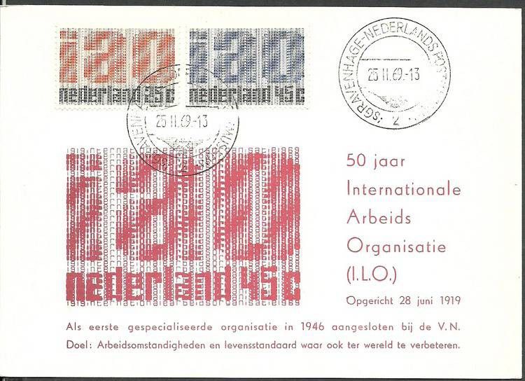 Znaczek Holandia 1969 Mi 912-913 Karta Max