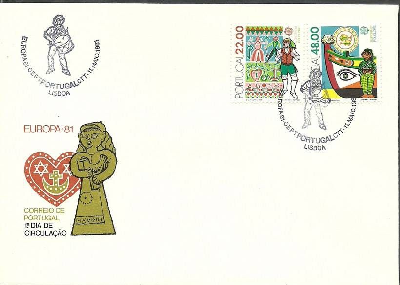 Znaczek Portugalia 1981 Mi 1531-1532 FDC