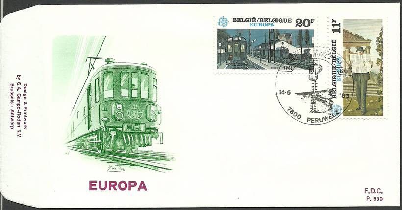 Znaczek Belgia 1983 Mi 2144-2145 FDC