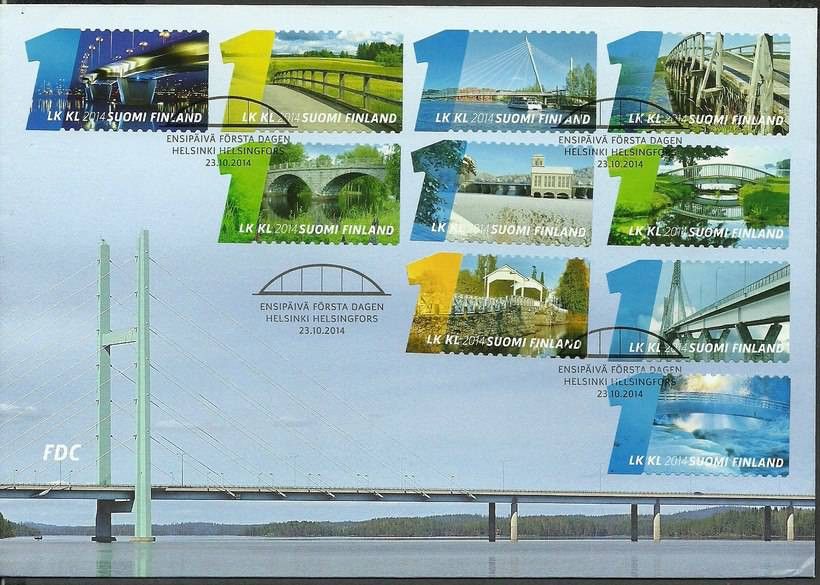 Znaczek Finlandia 2014 Mi 2341-2350 FDC
