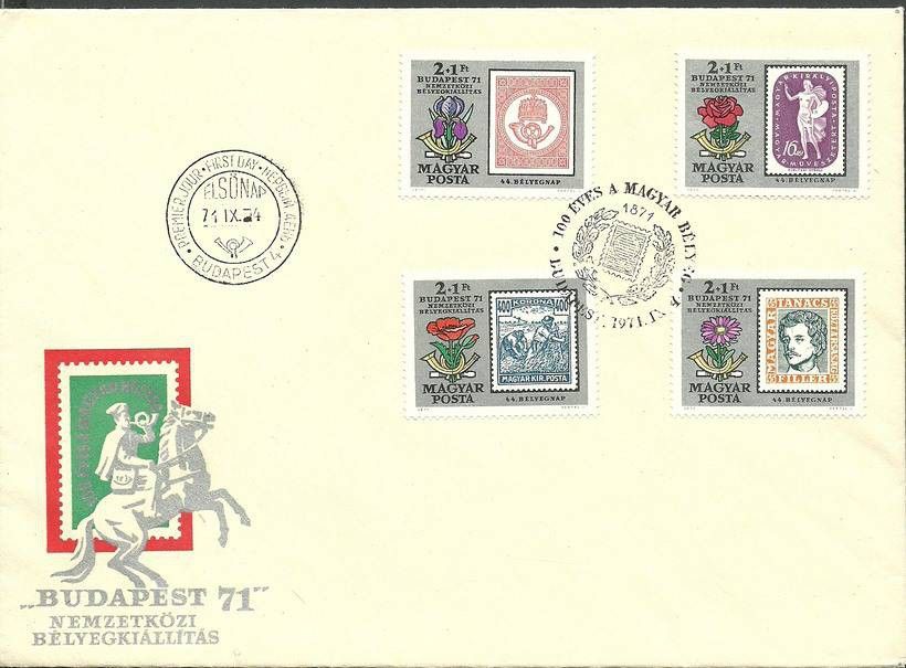 Znaczek Węgry 1971 Mi 2684-2687 FDC