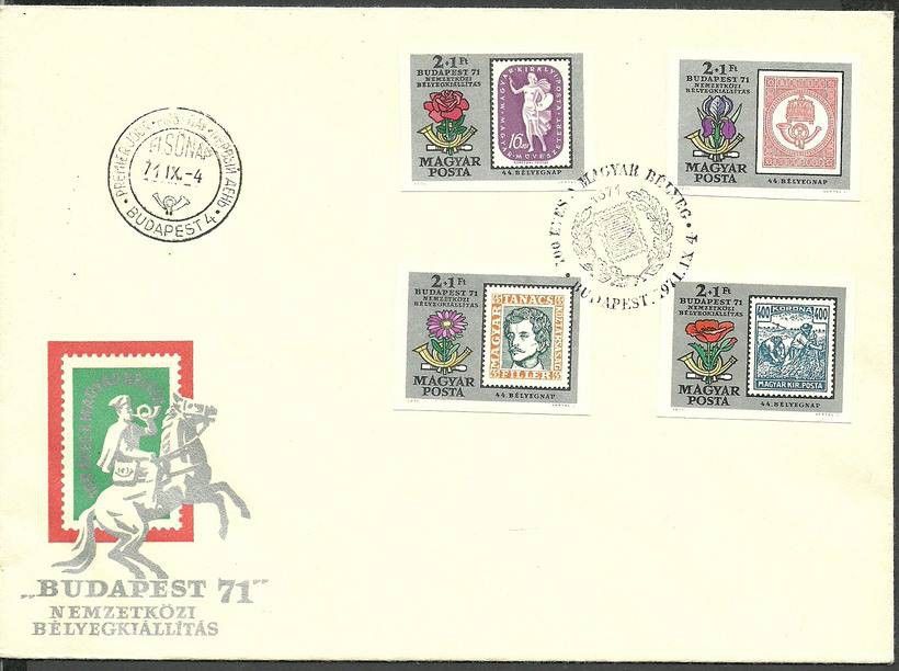 Znaczek Węgry 1971 Mi 2684-2687B FDC