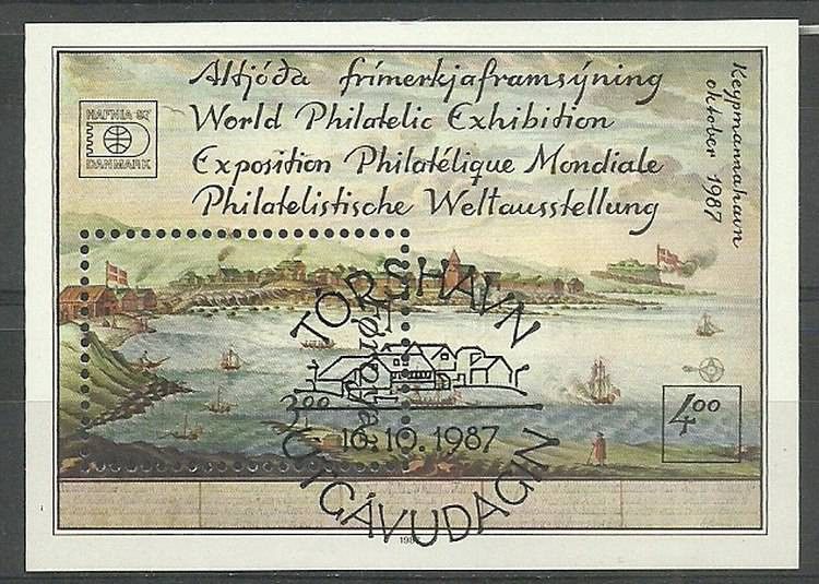 Znaczek Wyspy Owcze 1987 Mi bl 3 Stemplowane