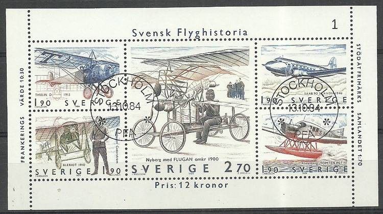Znaczek Szwecja 1984 Mi bl 12 Stemplowane