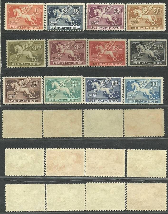 Znaczek Urugwaj 1929 Mi 390-401 Z podlepką *