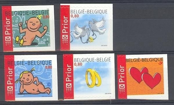 Znaczek Belgia 2005 Mi 3449-3453 Czyste **