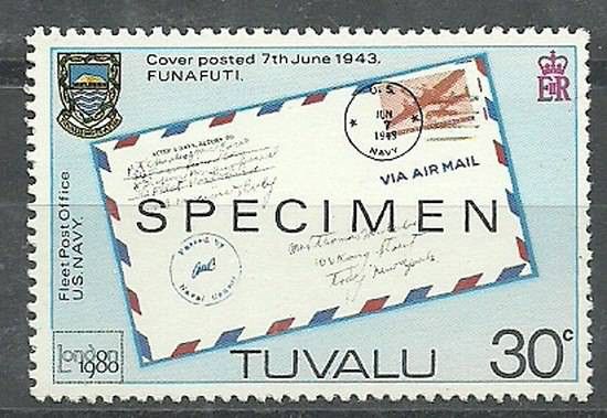 Znaczek Tuvalu 1980 Mi spe 122 Czyste **