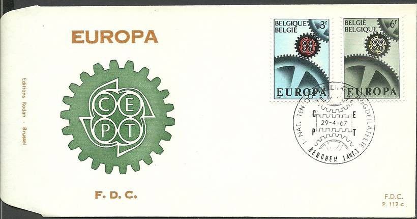 Znaczek Belgia 1967 Mi 1472-1473 FDC