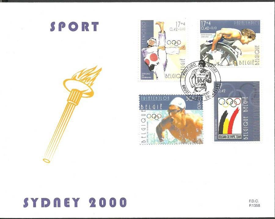 Znaczek Belgia 2000 Mi 2959-2962 FDC