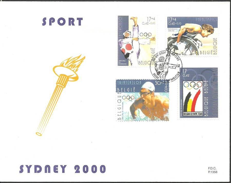 Znaczek Belgia 2000 Mi 2959-2962 FDC