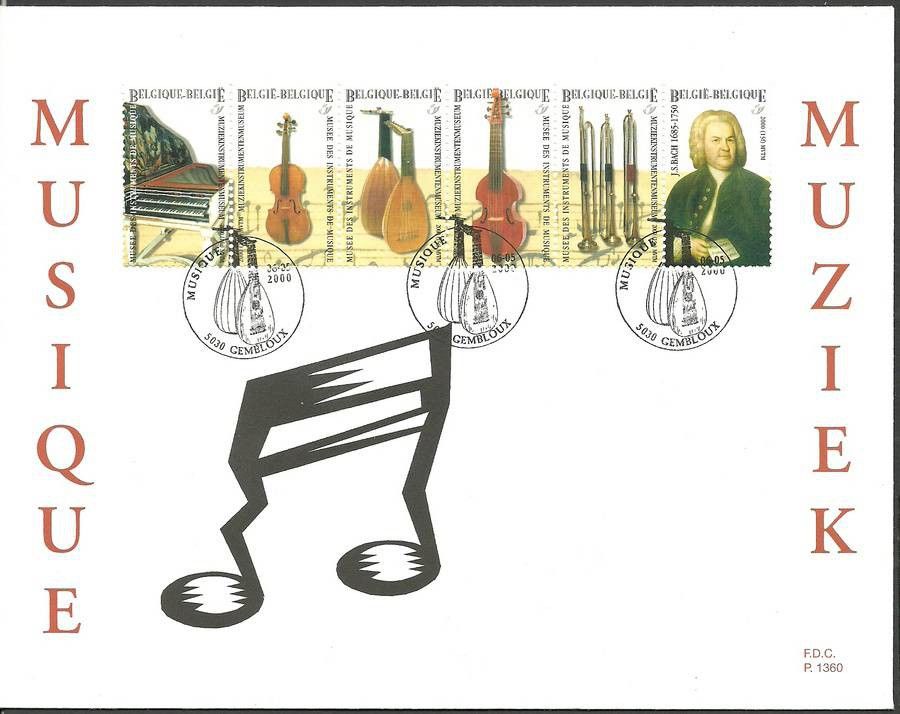 Znaczek Belgia 2000 Mi 2963-2968 FDC