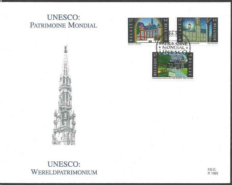 Znaczek Belgia 2000 Mi 2974-2976 FDC