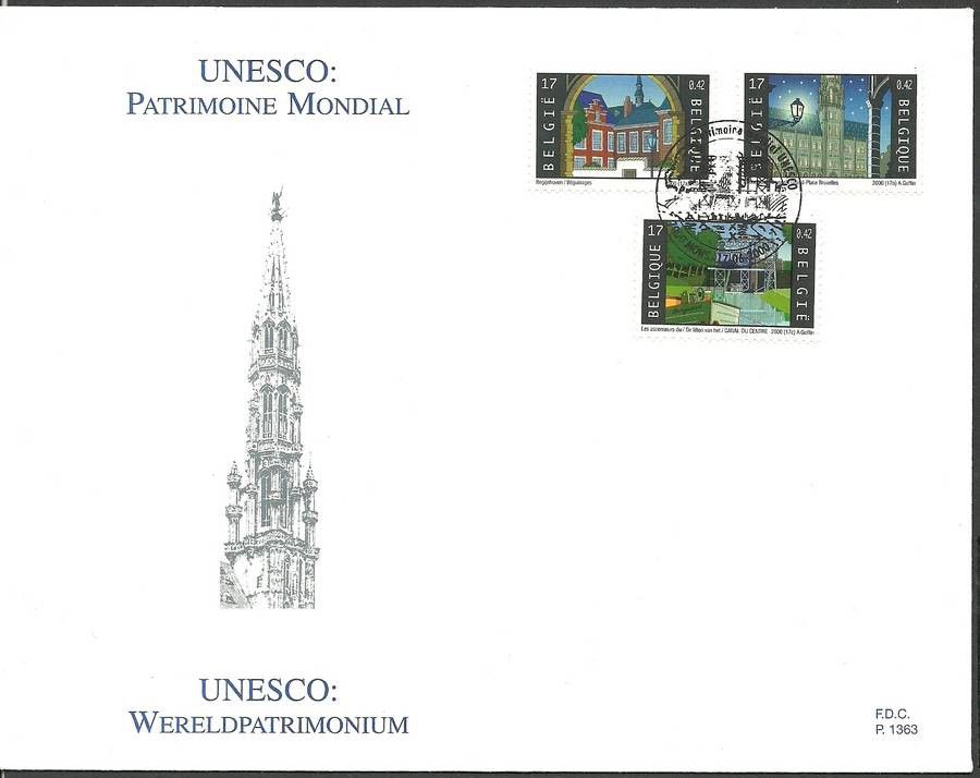 Znaczek Belgia 2000 Mi 2974-2976 FDC