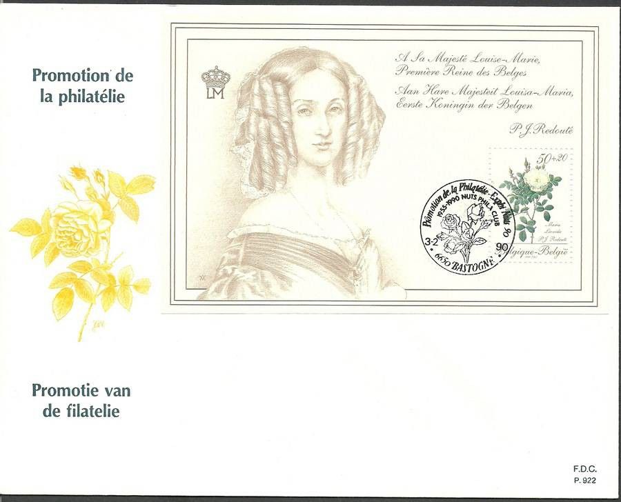 Znaczek Belgia 1990 Mi bl 60 FDC