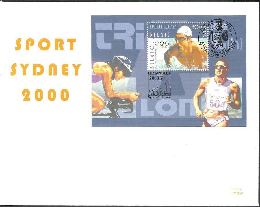 Znaczek Belgia 2000 Mi bl 77 FDC