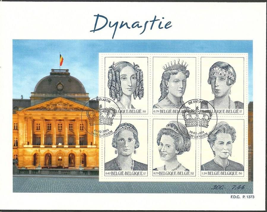 Znaczek Belgia 2001 Mi bl 79 FDC