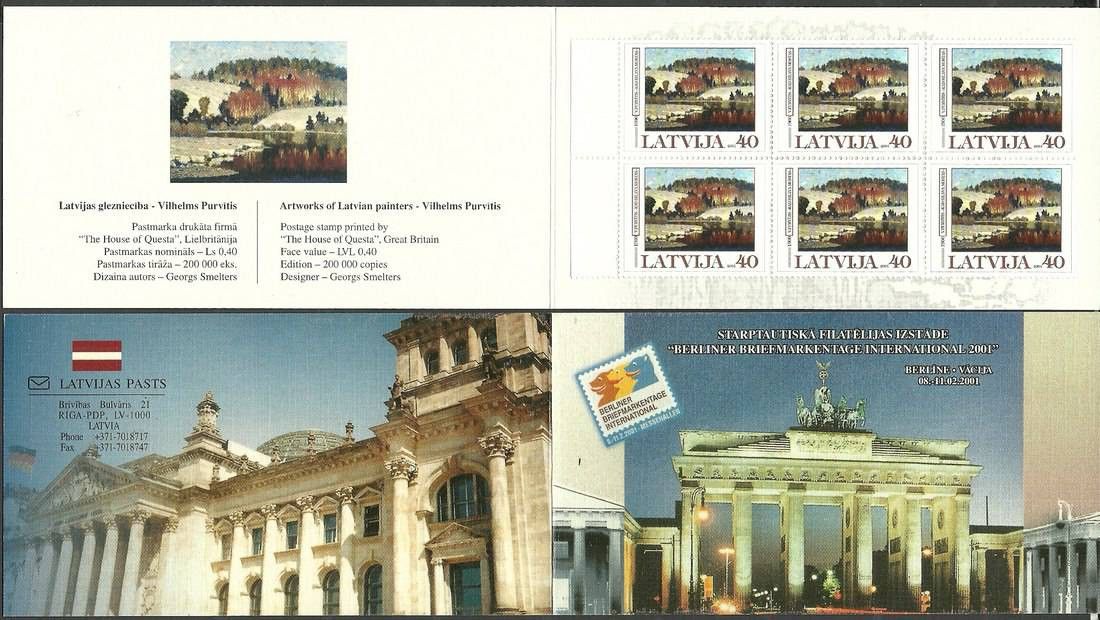 Znaczek Łotwa 2001 Mi mh 539 Czyste **