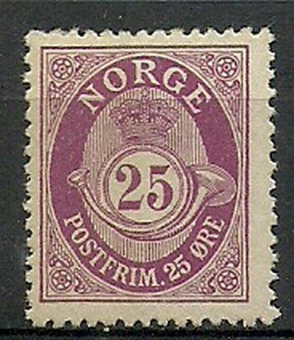 Znaczek Norwegia 1911 Mi 83A Z podlepką *