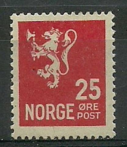 Znaczek Norwegia 1926 Mi 125A Z podlepką *