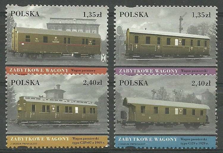Znaczek Polska 2007 Mi 4308-4311 Fi 4158-4161 Czyste **