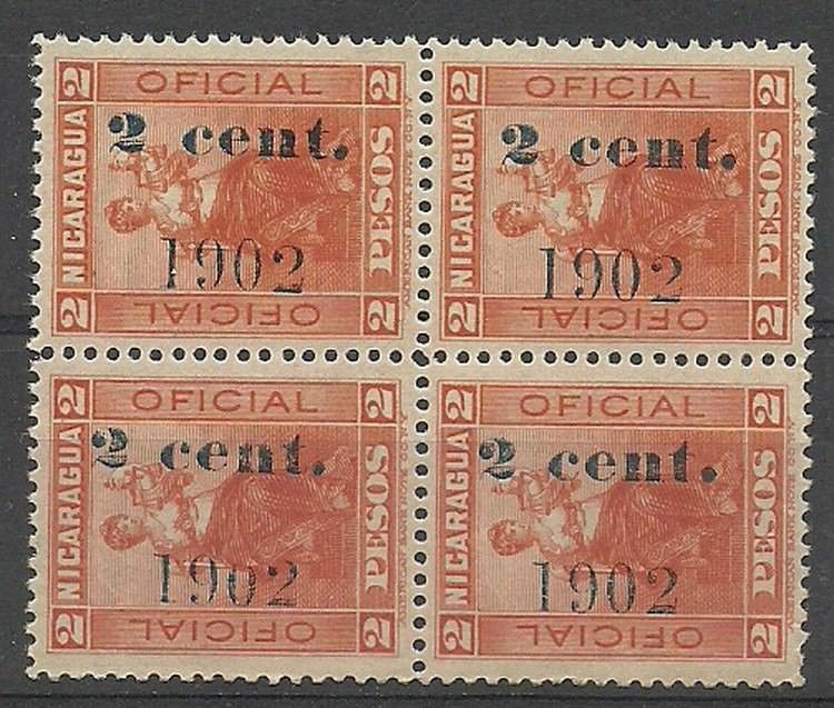 Znaczek Nikaragua 1902 Mi die 123 Czyste **