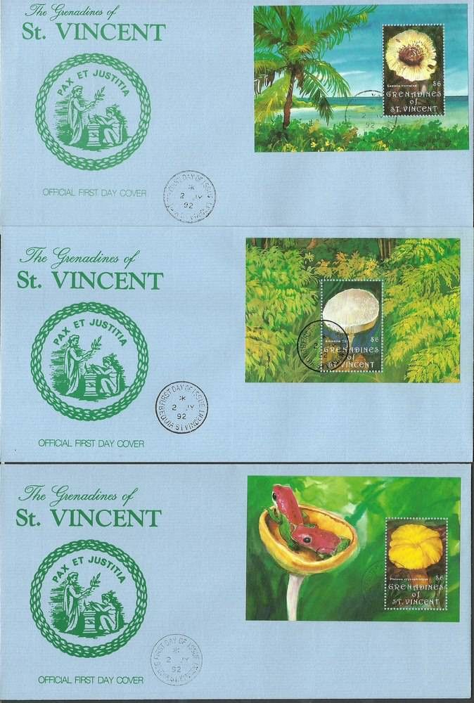 Znaczek Grenadines of St Vincent 1992 Mi bl 105-107 FDC