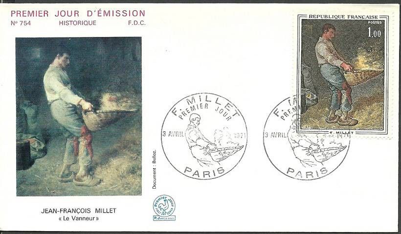Znaczek Francja 1971 Mi 1744 FDC