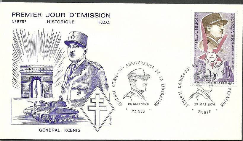 Francja 1974 Mi 1875 FDC