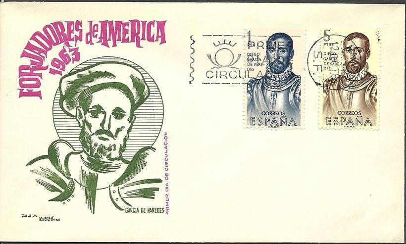 Znaczek Hiszpania 1963 Mi 1421+1425 FDC