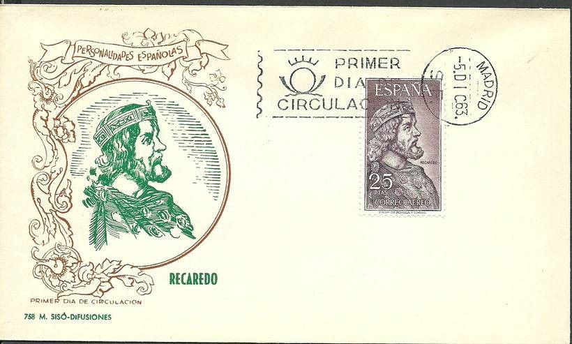 Znaczek Hiszpania 1963 Mi 1432 FDC