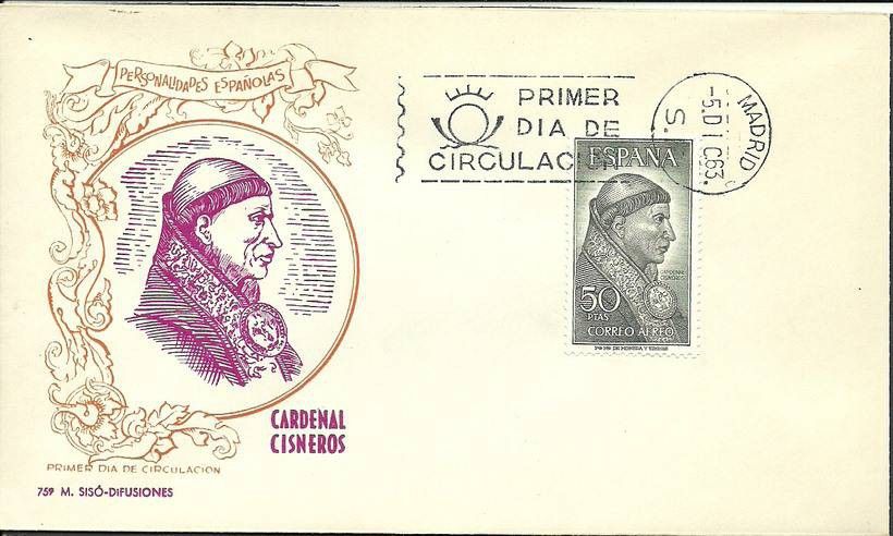 Znaczek Hiszpania 1963 Mi 1433 FDC