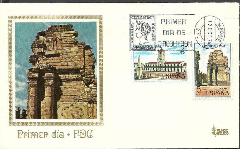Znaczek Hiszpania 1974 Mi 2109-2110 FDC