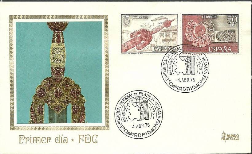 Znaczek Hiszpania 1975 Mi 2140-2141 FDC