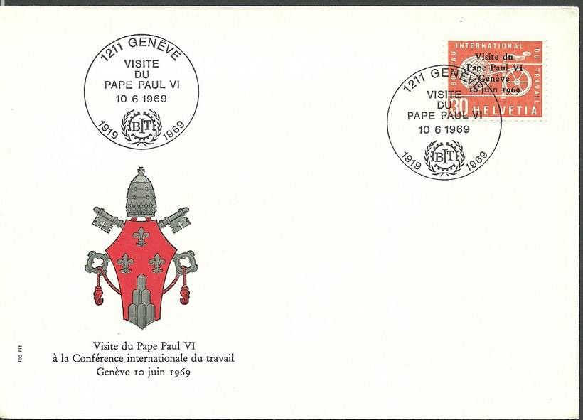 Znaczek Szwajcaria 1969 Mi ilo 103 FDC