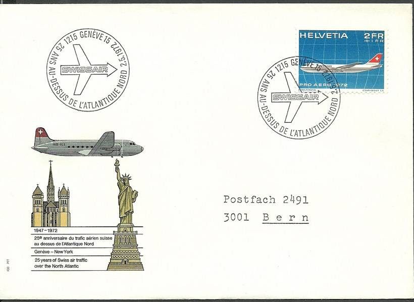Znaczek Szwajcaria 1972 Mi adr 968 FDC