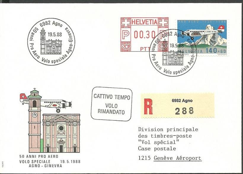 Znaczek Szwajcaria 1988 Mi adr 1369 FDC