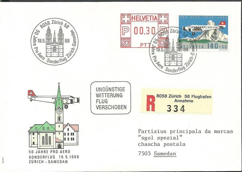 Znaczek Szwajcaria 1988 Mi adr 1369 FDC