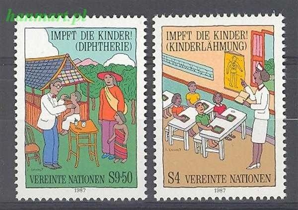 Znaczek Narody Zjednoczone Wiedeń 1987 Mi 77-78 Czyste **