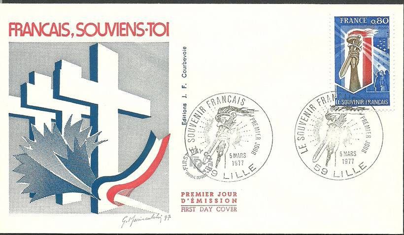 Znaczek Francja 1977 Mi 2016 FDC