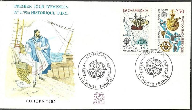 Znaczek Francja 1992 Mi 2899-2900 FDC
