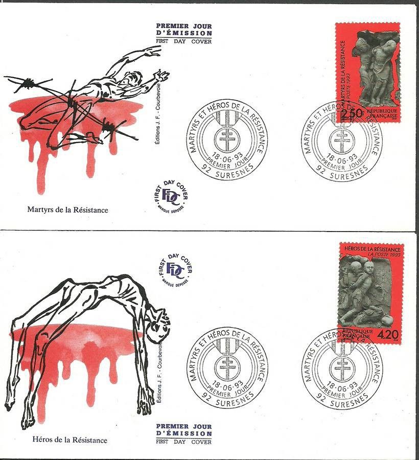 Znaczek Francja 1993 Mi 2959-2960 FDC