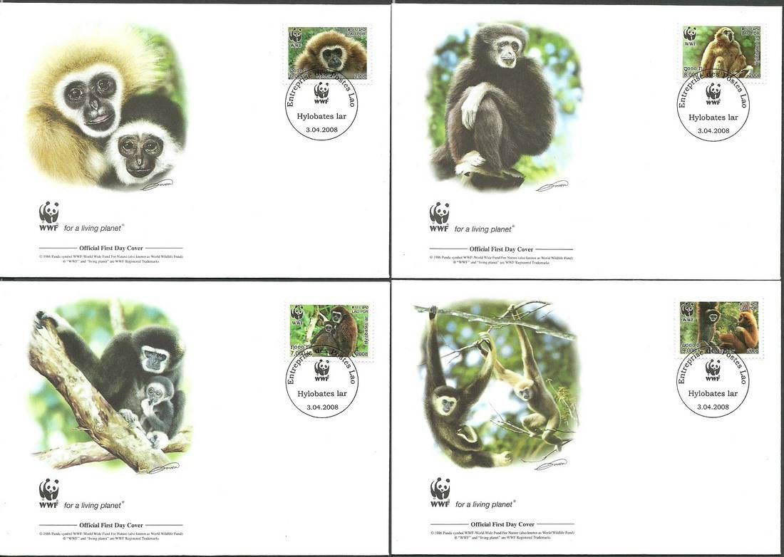 Znaczek Laos 2008 Mi 2062-2065 FDC
