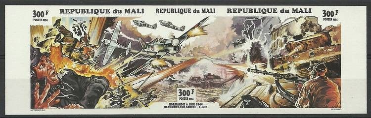 Znaczek Mali 1994 Mi 1253-1255B Czyste **