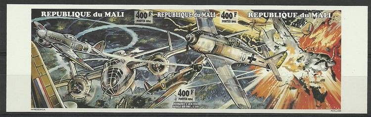 Znaczek Mali 1994 Mi 1256-1258B Czyste **