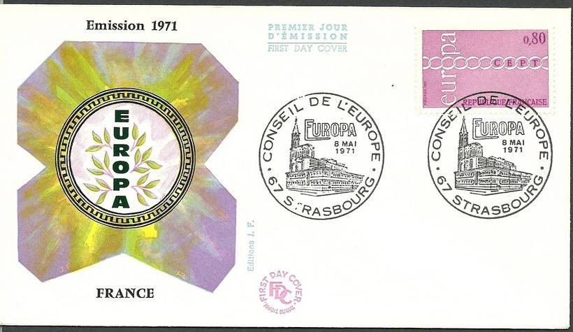 Znaczek Francja 1971 Mi 1749 FDC