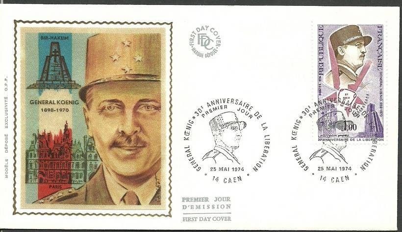 Znaczek Francja 1974 Mi S1875 FDC