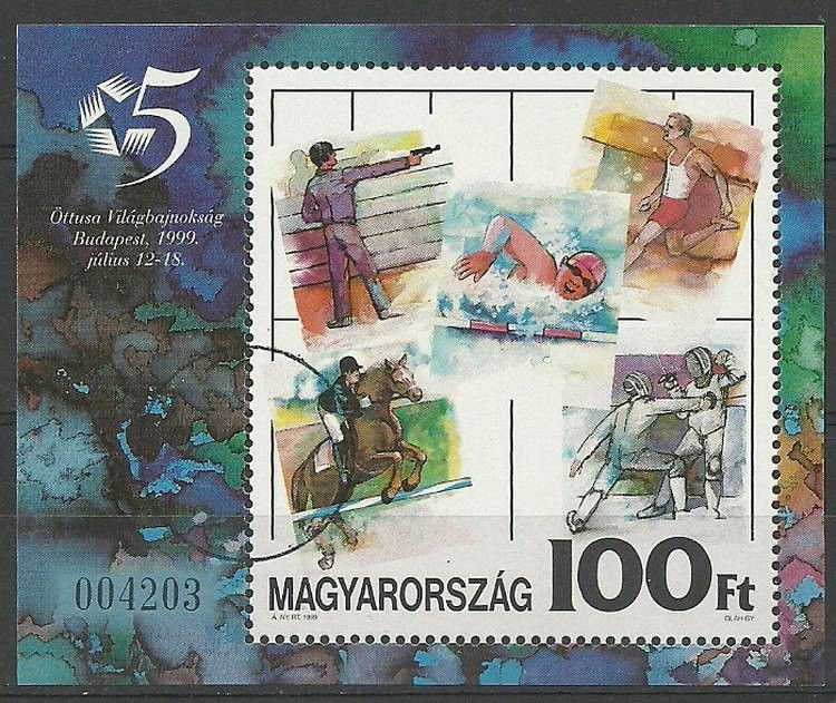 Znaczek Węgry 1999 Mi spe bl 249 Czyste **