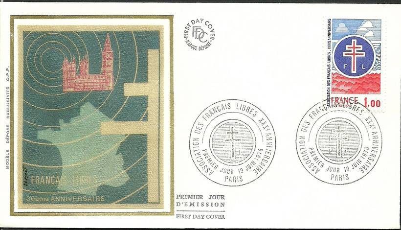 Znaczek Francja 1976 Mi S1969 FDC